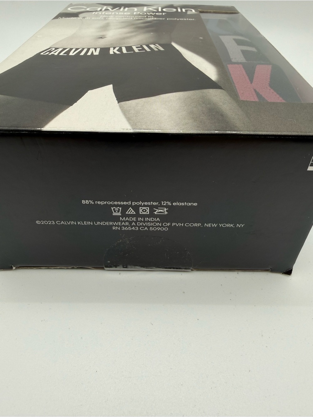 Calvin Klein Intense Power Boxer Briefs - Black with Multicolor Logo Panel 3 PK - Picture 6 of 8